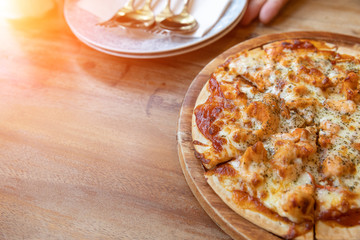 Pizza on the table