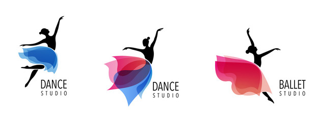 Abstract people logo design. Gym, fitness, running trainer vector colorful logo. Active Fitness, sport, dance web icon and symbol © Marina Zlochin