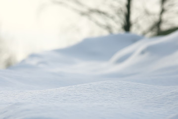 Fototapeta na wymiar snow abstract background / texture of white snow, fresh background