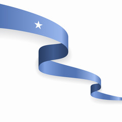 Somalian flag wavy abstract background. Vector illustration.