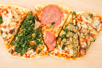 Fresh pizza close up