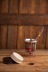 The alfajores are Argentine chocolate cakes and dcaramel