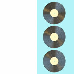3d render image of a classic vinyl record