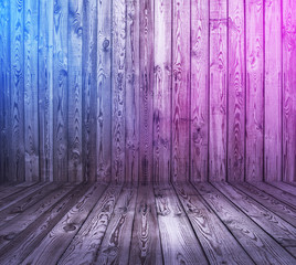 interior with neon lights