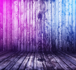 interior with neon lights