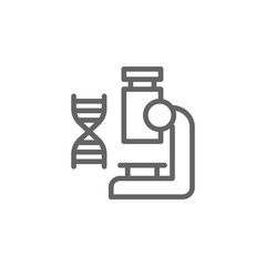 Microscope, laboratory icon. Element of bio engineering illustration. Thin line icon for website design and development, app development. Premium icon