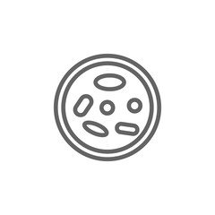 Petri dish, virus icon. Element of bio engineering illustration. Thin line icon for website design and development, app development. Premium icon