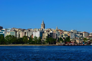 View of Istanbul and the Bosphorus from the pier