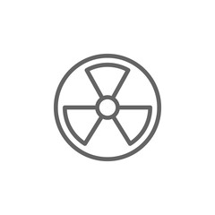 Fototapeta premium Radiation, sign, energy icon. Element of bio engineering illustration. Thin line icon for website design and development, app development. Premium icon