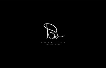 Stylish Monogram Signature Letter Ba Logo Design