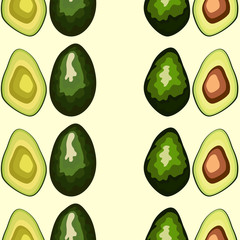 healthy food. Avocado print. Seamless pattern, print