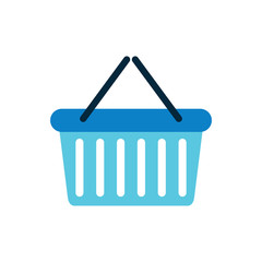 Shopping basket icon. Flat Vector illustration