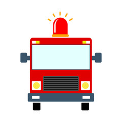 fire truck flat icon. vector illustration logo. isolated on white background