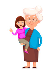 Grandmother with her granddaughter