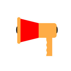 megaphone flat icon. vector illustration logo. isolated on white background