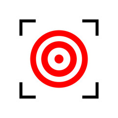 target flat icon. vector illustration logo. isolated on white background