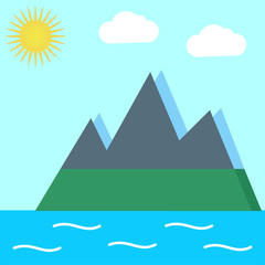 nature flat icon. vector illustration logo. isolated on white background