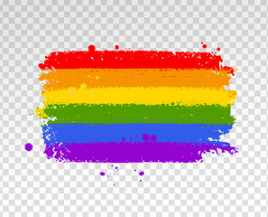 Hand drawn banner in LGBT flag colors