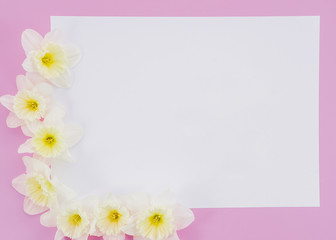 Fototapeta na wymiar Decorative frame of flowers