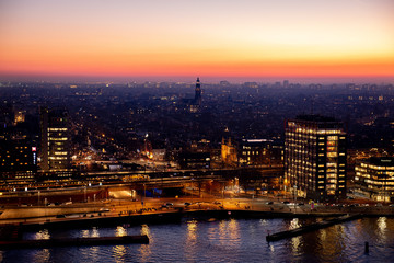 Amsterdam Holland Canals Sunset 