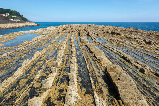 Flysch of Saturraran Point, Basque Country, Spain
