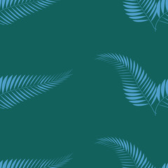 Tropical palm leaves, jungle leaves seamless floral pattern background