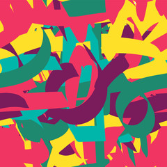 Abstract painted seamless pattern