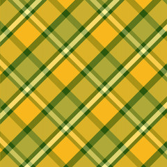 Tartan Pattern in Yellow and Green . Texture for plaid, tablecloths, clothes, shirts, dresses, paper, bedding, blankets, quilts and other textile products. Vector illustration EPS 10