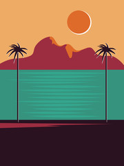 Tropical sunset on the beach