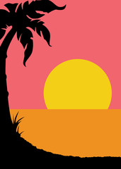 Sunset on the beach