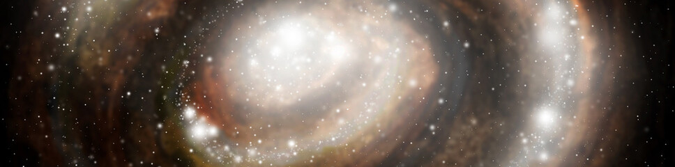 Abstract galaxy and nebula painting. Watercolor Cosmic texture with stars. Night sky. Milky way deep interstellar. White stars splash. Blurred background.