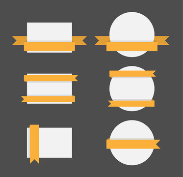 Set of minimal flat ribbons and labels
