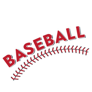 Baseball ball on white background Vector illustration