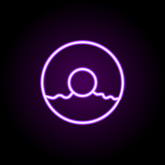 donut neon icon. Elements of web set. Simple icon for websites, web design, mobile app, info graphics