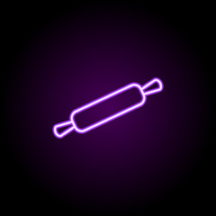 rolling pin neon icon. Elements of web set. Simple icon for websites, web design, mobile app, info graphics