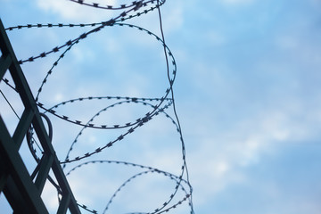 Razor wire close-up