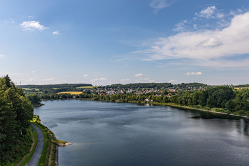 Fototapeta na wymiar Möhnetalsperre Panorama auf Günne