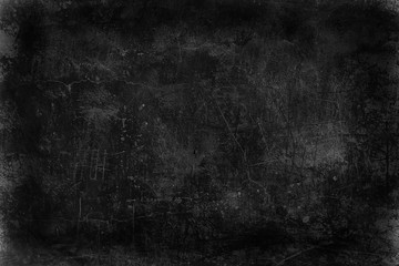 Obraz na płótnie Canvas black old wall cracked concrete background / abstract black texture, vintage old background