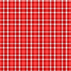Tartan Pattern in Red and White . Texture for plaid, tablecloths, clothes, shirts, dresses, paper, bedding, blankets, quilts and other textile products. Vector illustration EPS 10
