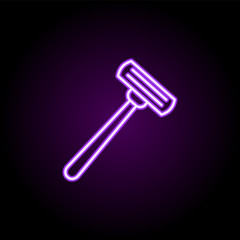 machine for shaving neon icon. Elements of web set. Simple icon for websites, web design, mobile app, info graphics