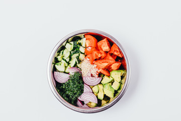 Bowl of healthy vegetable salad