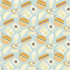 Vector fast food pattern