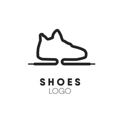 Creative sneakers shop logo design template.