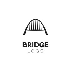 Creative abstract bridge logo design template.