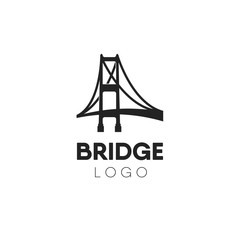 Creative abstract bridge logo design template.