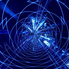 抽象的な青い光線