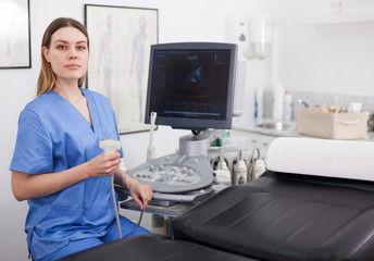 Female sonographer portrait