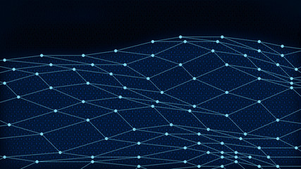 Abstract Illustration of Blockhain or Botnet or Internet of Things