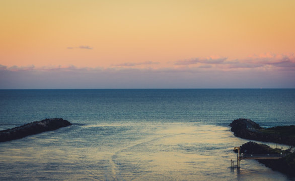 Sunrise Overlooking The Mouth Of The Tweed River In Australia