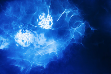 Abstract types of condensate on the window just like space